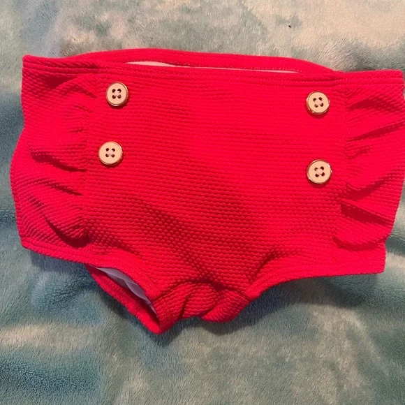Janie and Jack Pink Kids Swim Bikini - Picture 4 of 6